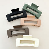 Large Matte Rectangular Claw Clip (5col)
