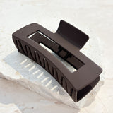 Large Matte Rectangular Claw Clip (5col)