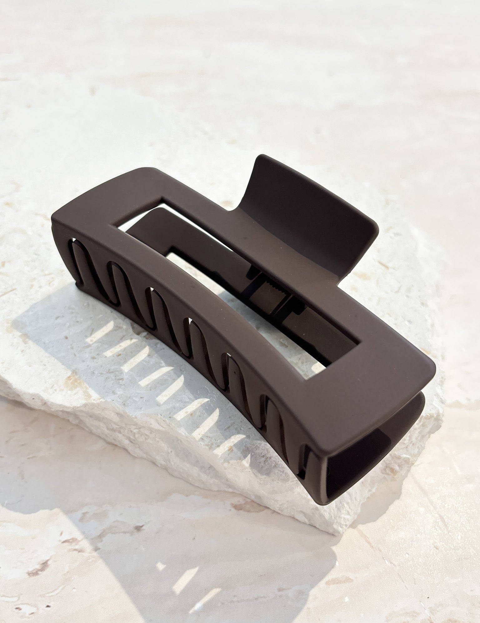 Large Matte Rectangular Claw Clip (5col)