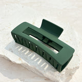 Large Matte Rectangular Claw Clip (5col)