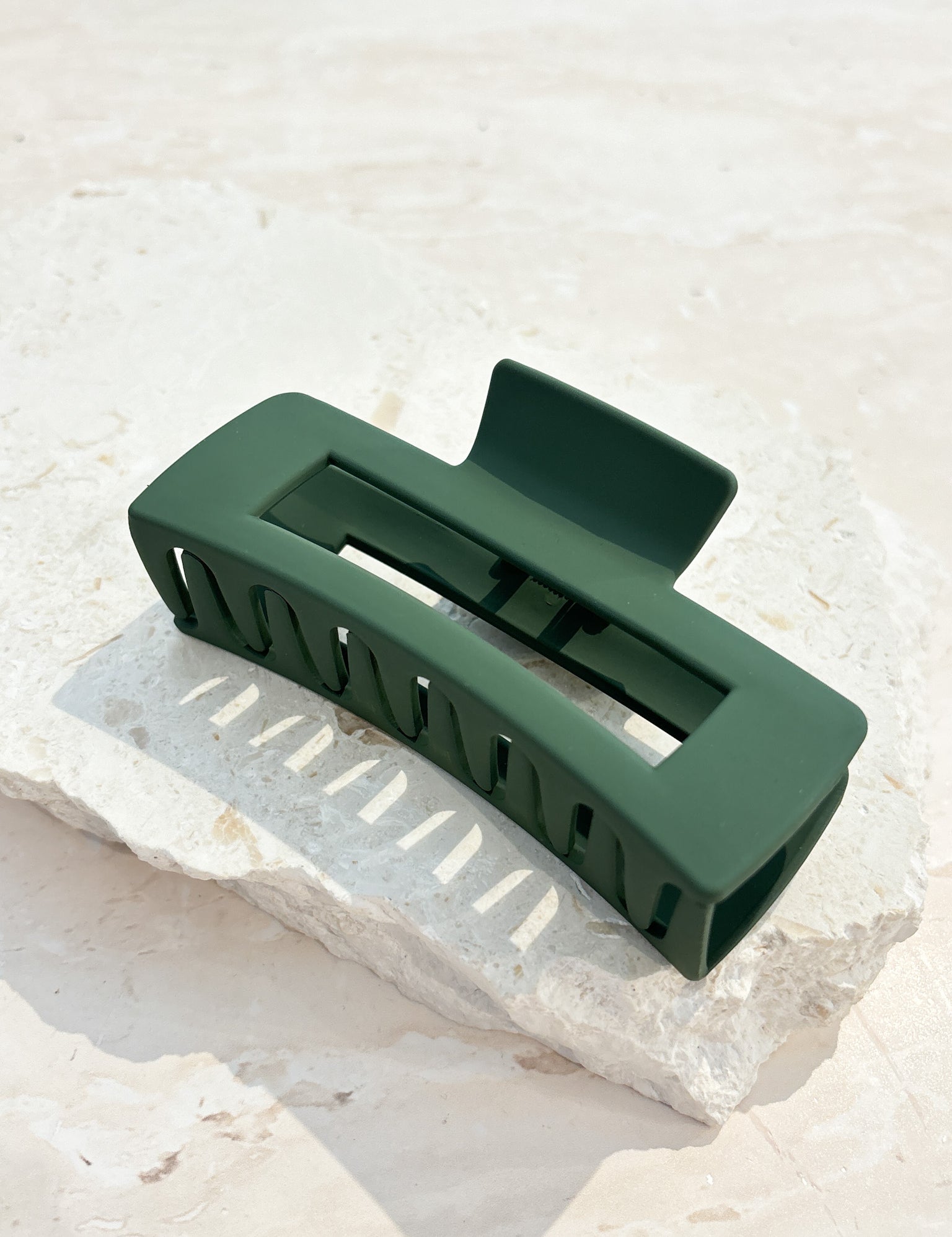 Large Matte Rectangular Claw Clip (5col)