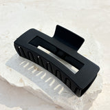 Large Matte Rectangular Claw Clip (5col)