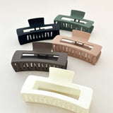 Large Matte Rectangular Claw Clip (5col)