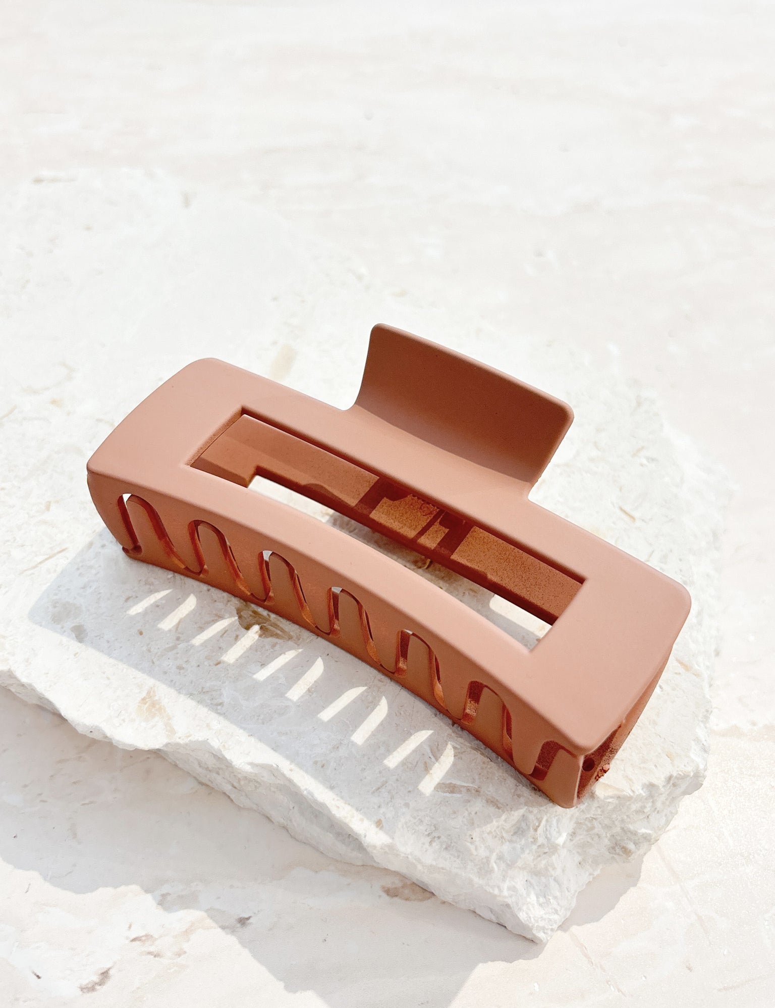 Large Matte Rectangular Claw Clip (5col)