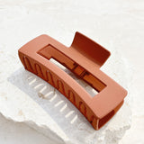 Large Matte Rectangular Claw Clip (5col)