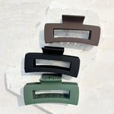 Large Matte Rectangular Claw Clip (5col)