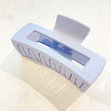 Small Matte Rectangular Claw Clip in Blue