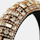 Audie Diamanté Embellished Headband in Gold