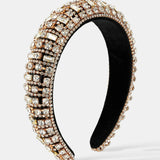 Audie Diamanté Embellished Headband in Gold
