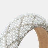 Diamond Pearl Beads Statement Headband