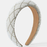 Diamond Pearl Beads Statement Headband