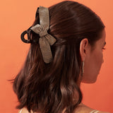 Rhinestone Bow Hair Claw Clip