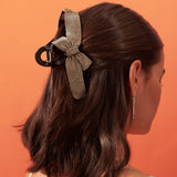 Rhinestone Bow Hair Claw Clip