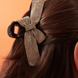 Rhinestone Bow Hair Claw Clip