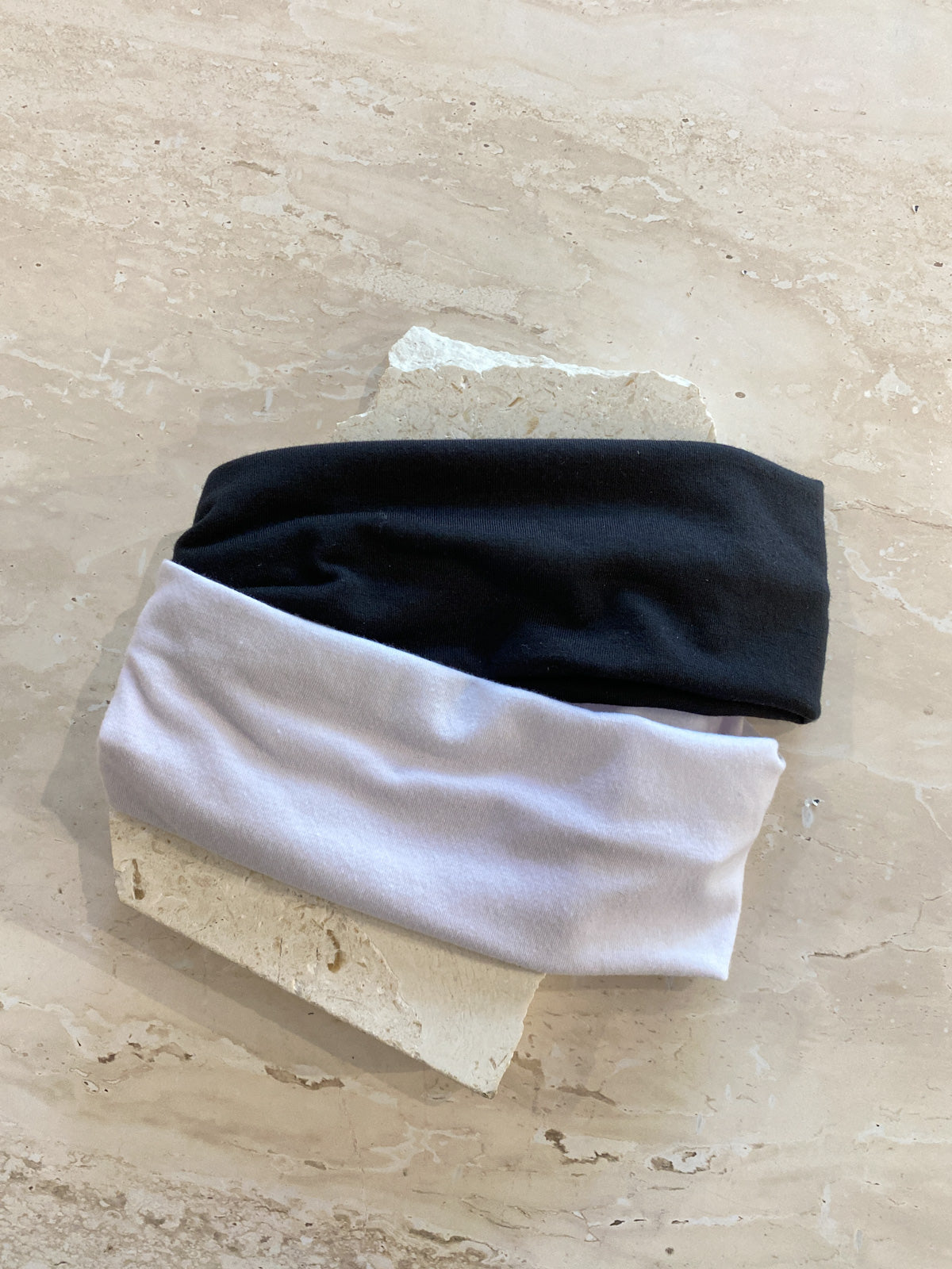 Soft Elastic Headband Set in Black&White