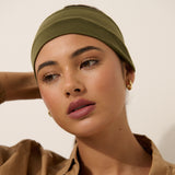 Soft Elastic Headband Set in Green&Grey