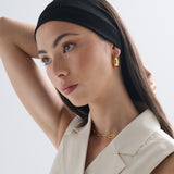 Solid Basic Ribbed Headband - Black
