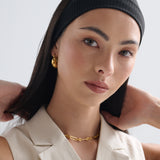 Solid Basic Ribbed Headband - Black