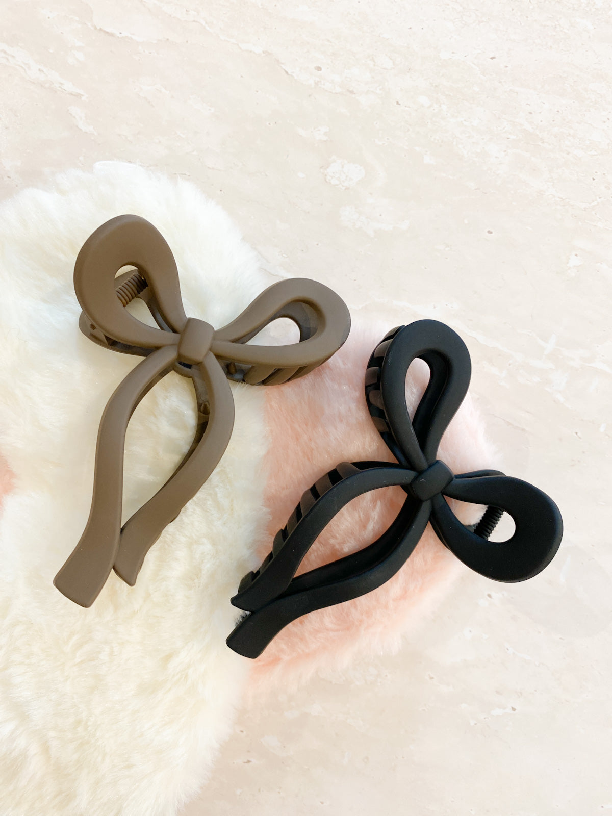 Matte Bow Claw Clips