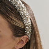 Jennifer Cubic Statement Headband in Gold