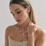 Jennifer Cubic Statement Headband in Gold