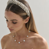 Jennifer Cubic Statement Headband in Gold