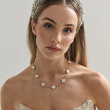 Jennifer Cubic Statement Headband in Gold