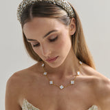 Jennifer Cubic Statement Headband in Gold