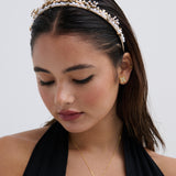 Double Pearl Floral Statement Headband