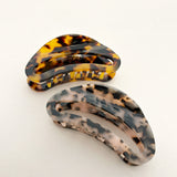 Oval Tort Hair Claw Clip in Light Tort