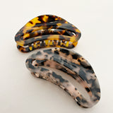 Oval Tort Hair Claw Clip in Light Tort
