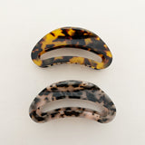 Oval Tort Hair Claw Clip in Light Tort