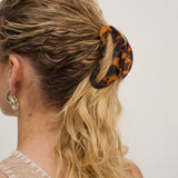 Oval Tort Hair Claw Clip in Light Tort