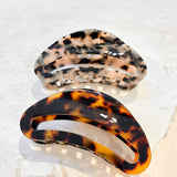 Oval Tort Hair Claw Clip in Light Tort