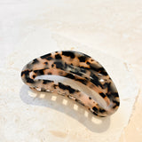 Oval Tort Hair Claw Clip in Light Tort