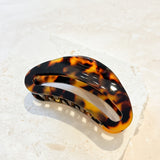 Oval Tort Hair Claw Clip in Light Tort