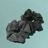 Rhinestone Statement Scrunchie in Black