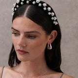 Pearl Floral Velvet Statement Headband