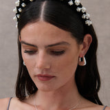 Pearl Floral Velvet Statement Headband