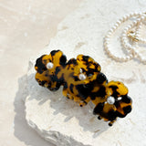 Hannah Flower Hair Claw Clip in Tort