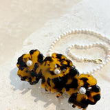 Hannah Flower Hair Claw Clip in Tort