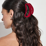 Ruby Oval Hair Claw Clip