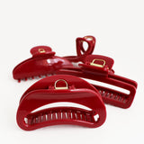 Ruby Square Hair Claw Clip