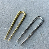 Louise Hammered French Pin in Silver (1pc)