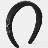 Black Diamante Bow Statement Headband