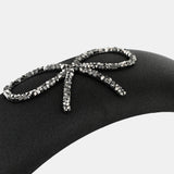 Black Diamante Bow Statement Headband