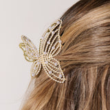 Faux Pearl Butterfly Hair Claw Clip