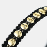 Elaine Stud Skinny Headband in Black