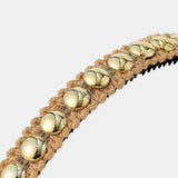 Elaine Stud Skinny Headband in Champagne