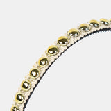 Elaine Stud Skinny Headband in White